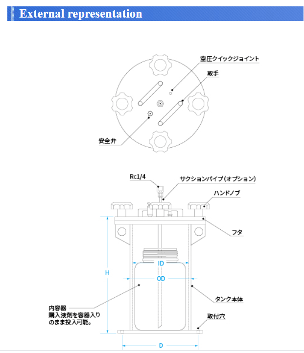 MUSASHI DISPENSER TANK FOR HIGH VISCOSITY FLUIDS