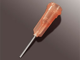 Double thread screwed plastic needle DPN